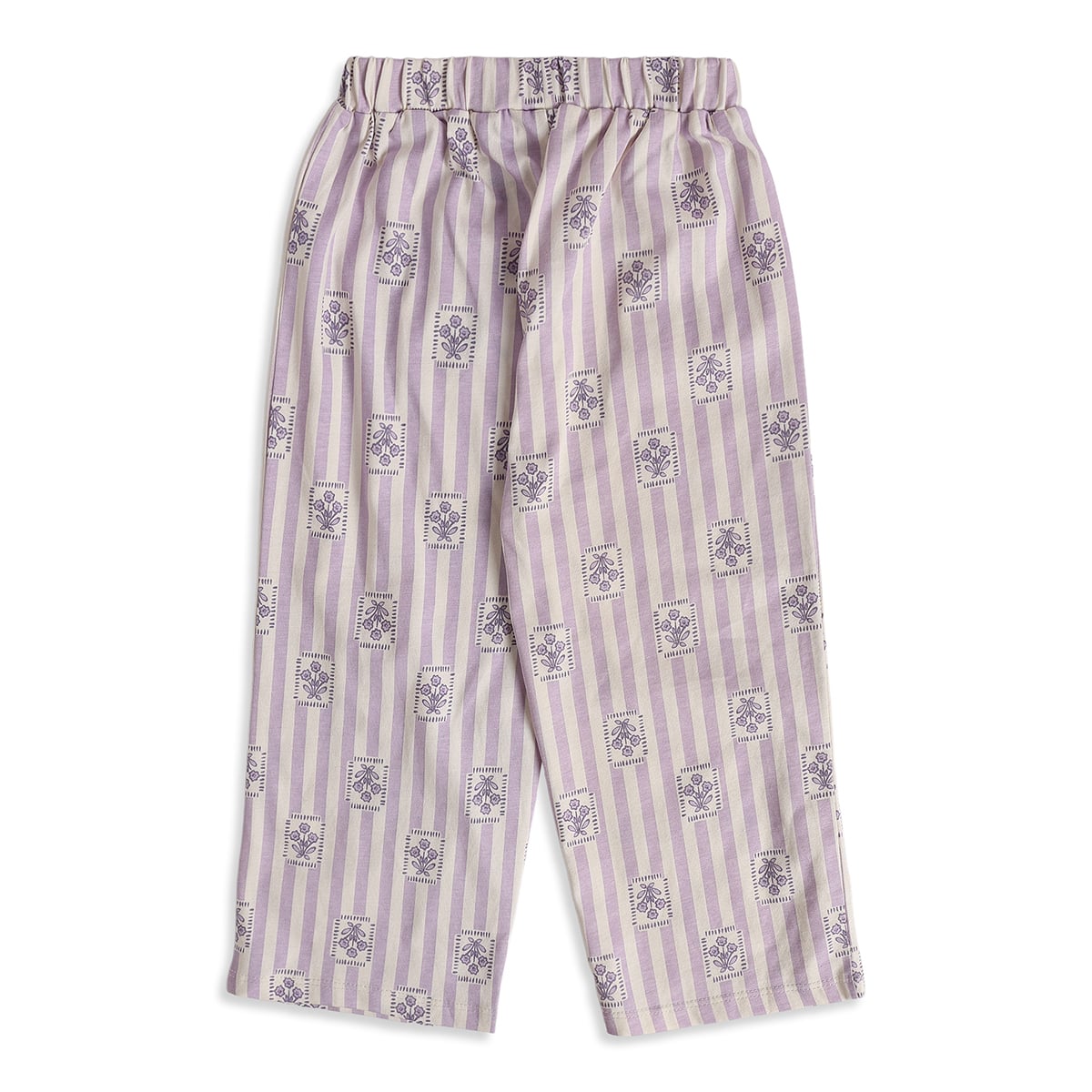 Baby Girls Purple Cotton Floral Sleepwear Set Regular Fit