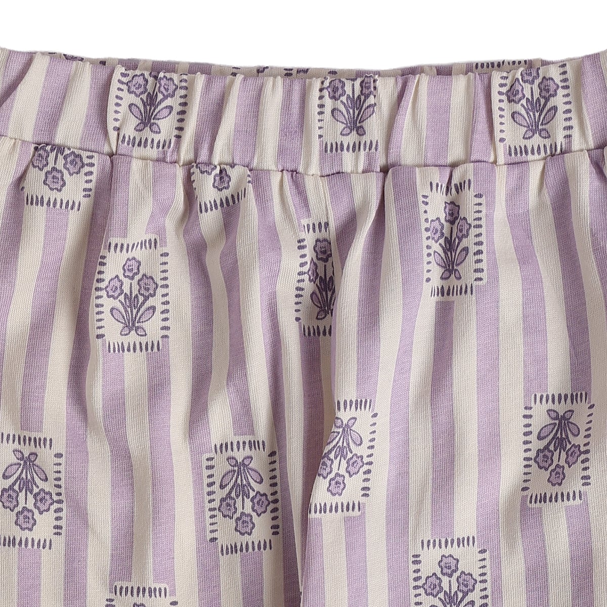 Baby Girls Purple Cotton Floral Sleepwear Set Regular Fit