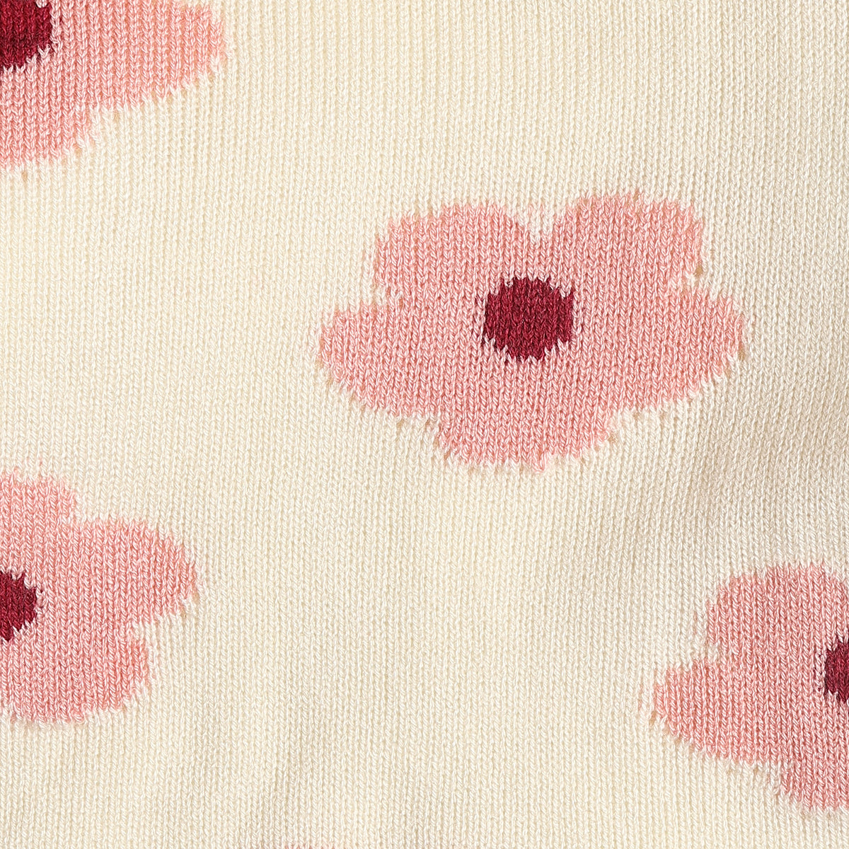 Baby Girls Cream Floral Knit Sweater Regular Fit.