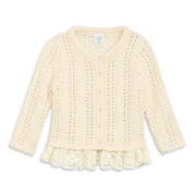 Baby Girls Cream Knit Sweater Regular Fit