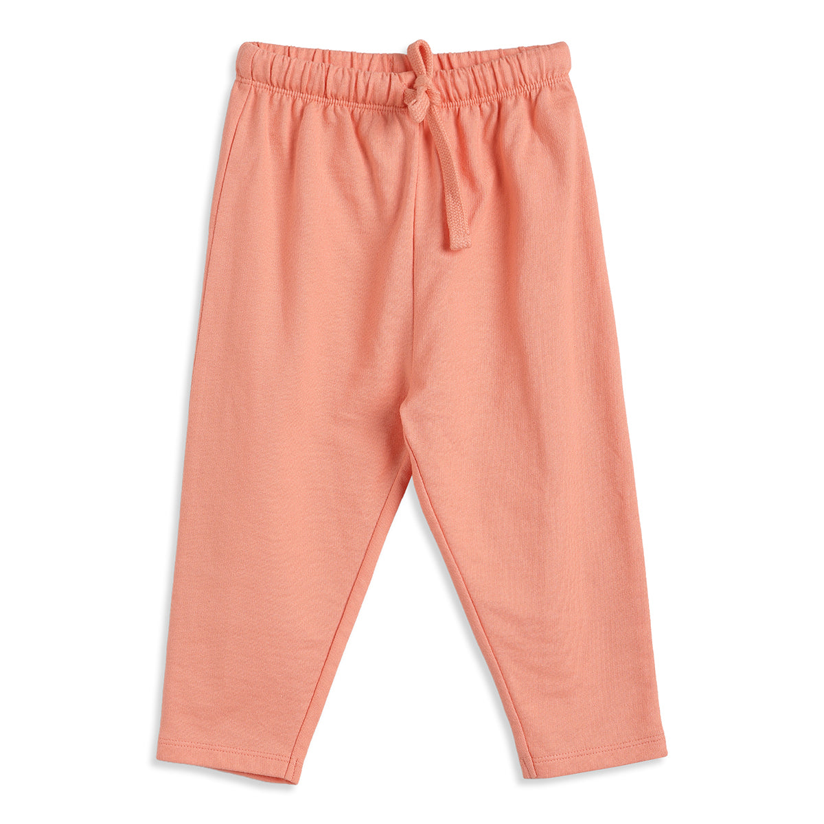 Baby Girls Cream Printed T-Shirt with Peach Pants Casual Co-ord Set