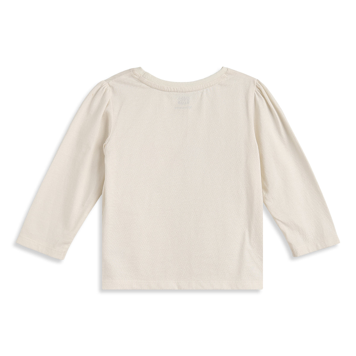 Baby Girls Cream Printed T-Shirt with Peach Pants Casual Co-ord Set