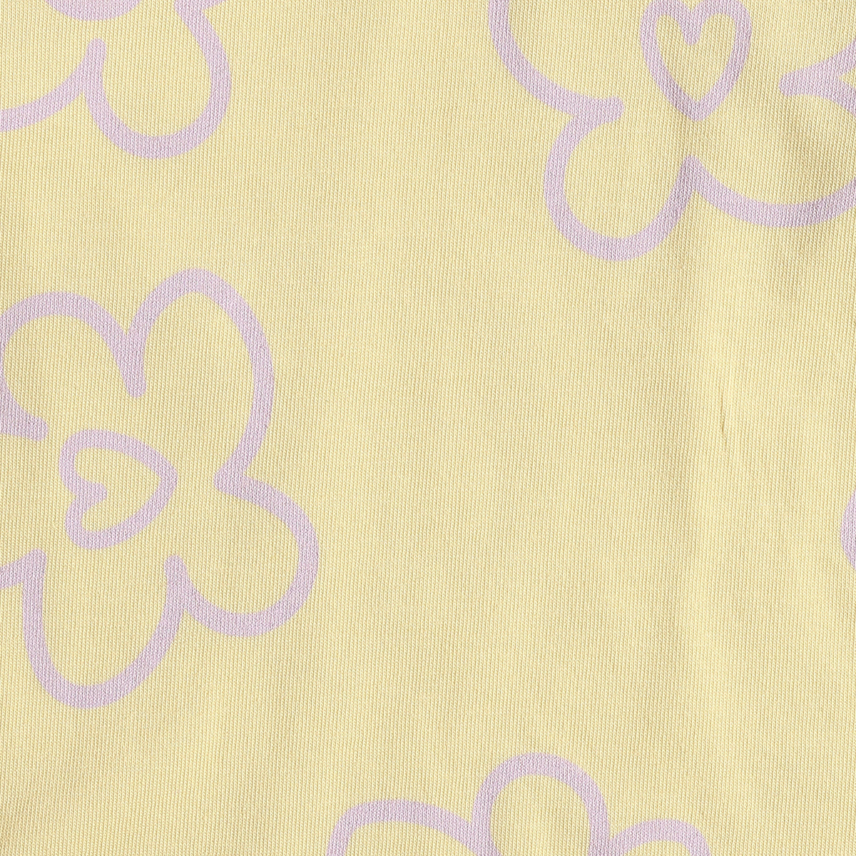 Baby Girls Yellow Floral Print T-Shirt with Lavender Pants Casual Co-ord Set