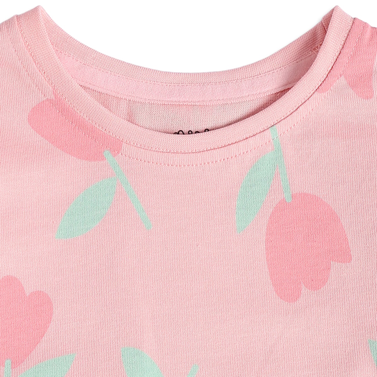 Baby Girls Pink Cotton Floral Printed Top And Bottom Set Regular Fit Casual Wear