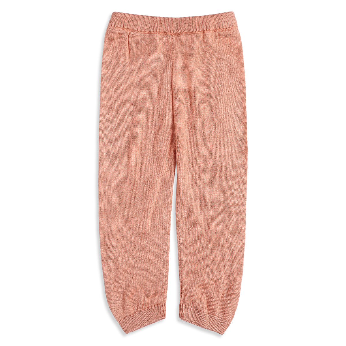 Baby Girls Peach Knit Top with Bottom Regular Fit Winter Co-ord Set