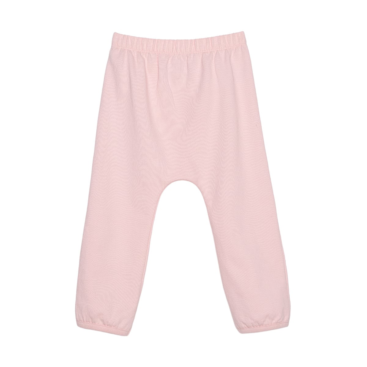Baby Girls Pink Cotton Blend Dove Heart Printed Top And Knit Bottom Set Regular Fit Casual Wear
