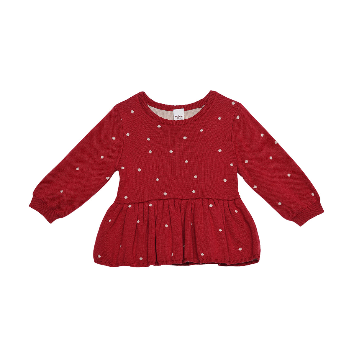Baby Girls Red Cotton Blend Heart Knitted Top And Bottom Set Pack Of 1 Regular Fit Casual Wear