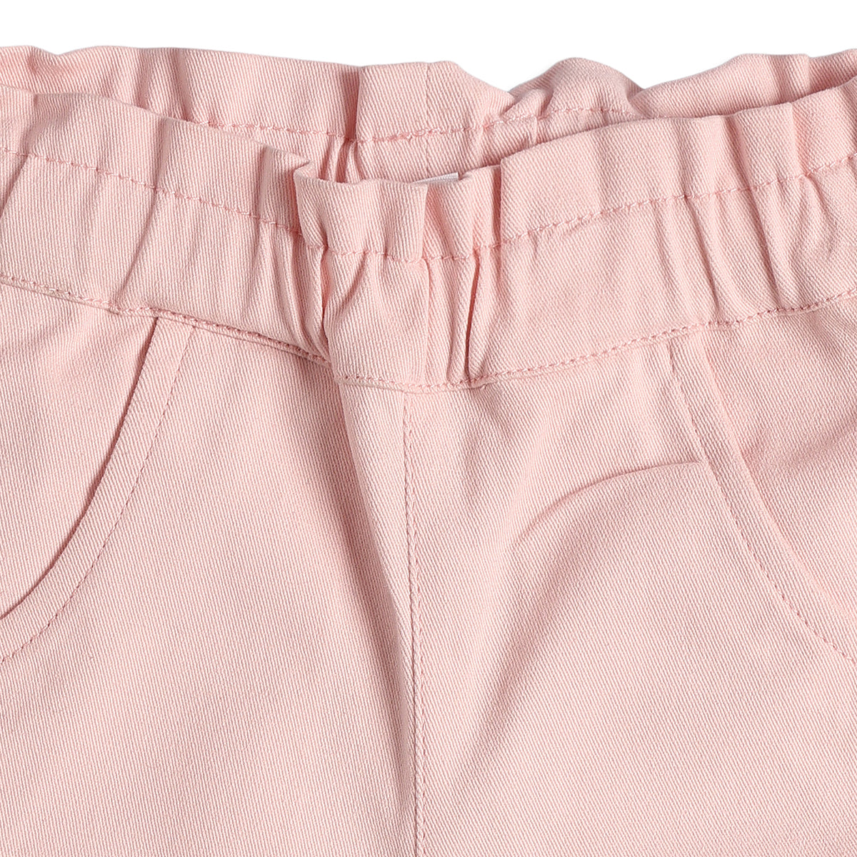 Baby Girls Peach Twill Lycra Wide Leg Pants Regular Fit Casual Bottom Wear
