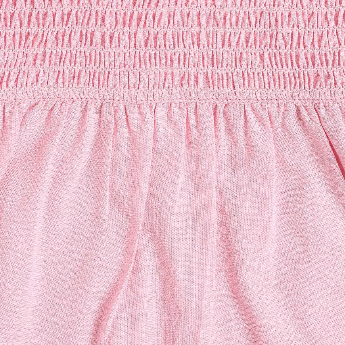 Baby Girls Pink Smocked Cotton Top Regular Fit Casual Top