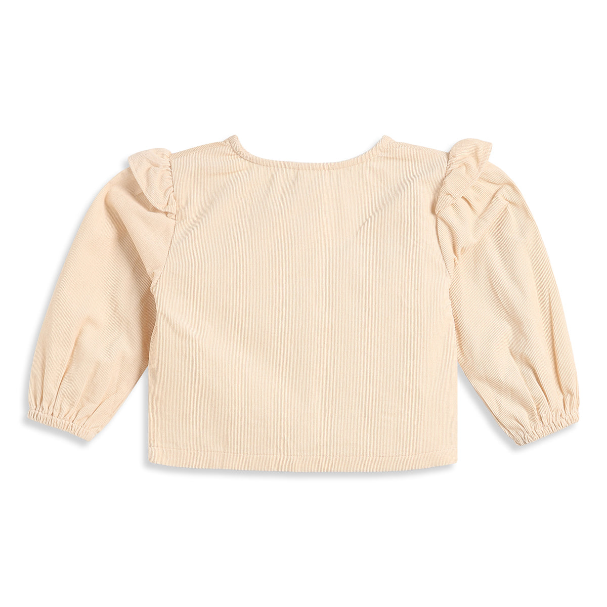 Baby Girls Beige Cotton Top Regular Fit.
