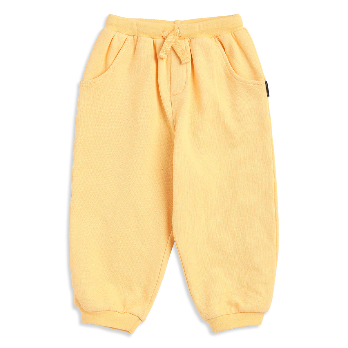 Baby Boy Yellow Cotton Jogger Pant