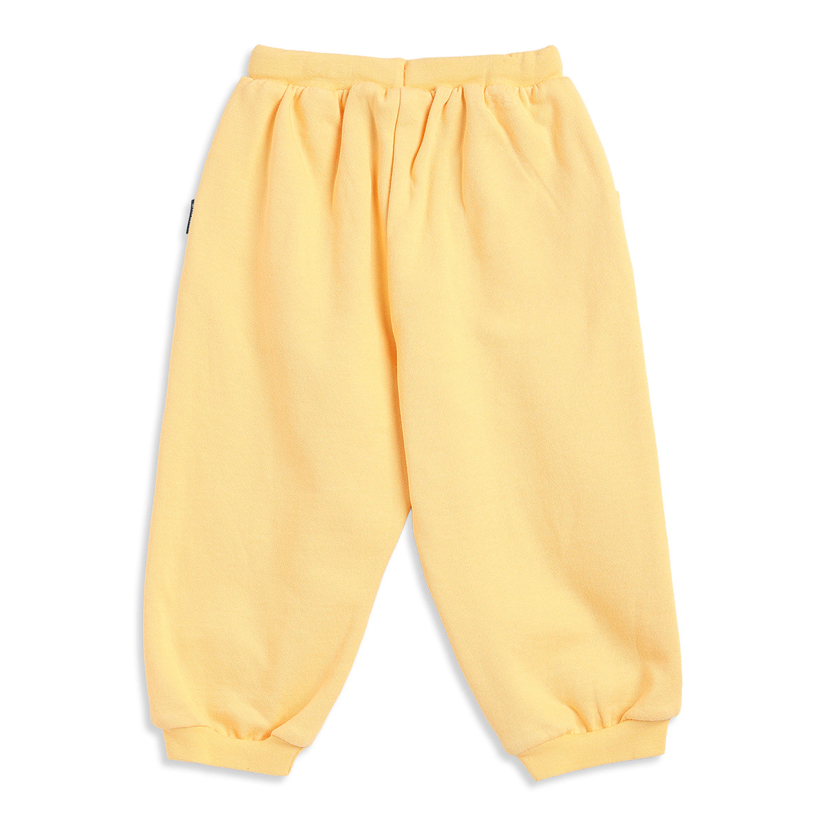 Baby Boy Yellow Cotton Jogger Pant