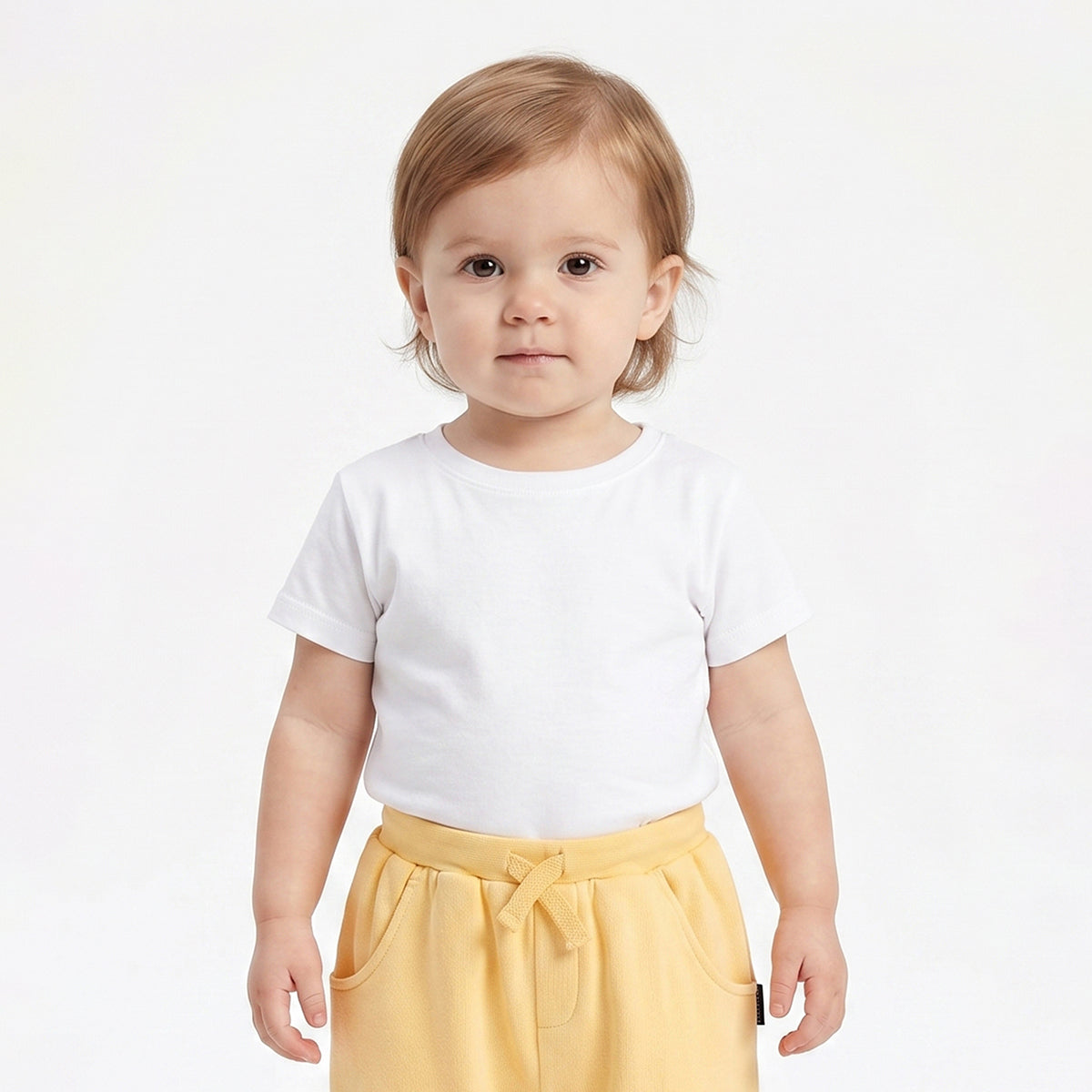 Baby Boy Yellow Cotton Jogger Pant