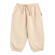 Baby Boy Beige Cotton Jogger Pant