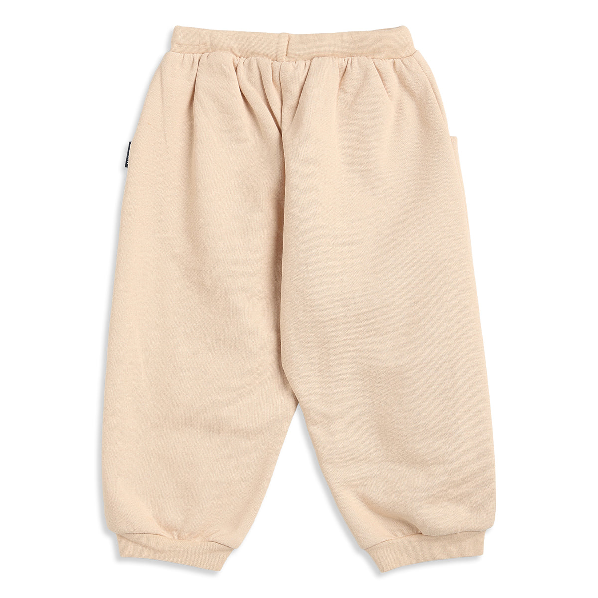 Baby Boy Beige Cotton Jogger Pant