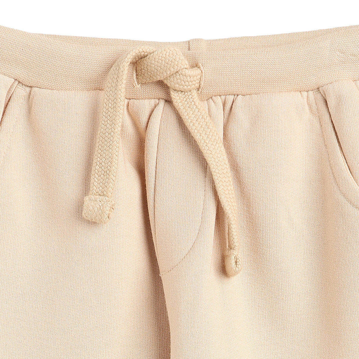 Baby Boy Beige Cotton Jogger Pant