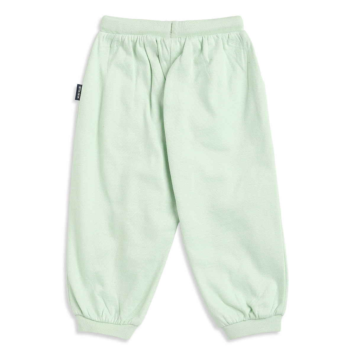 Baby Boy Mint Green Cotton Joggers Regular Fit Casual Bottomwear