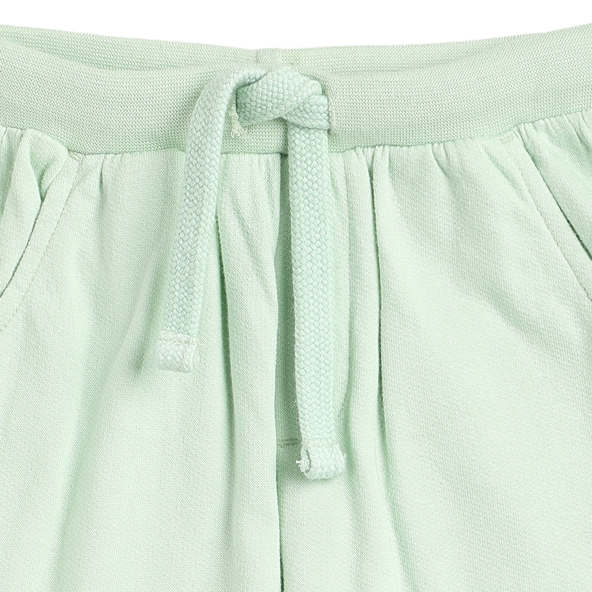 Baby Boy Mint Green Cotton Joggers Regular Fit Casual Bottomwear