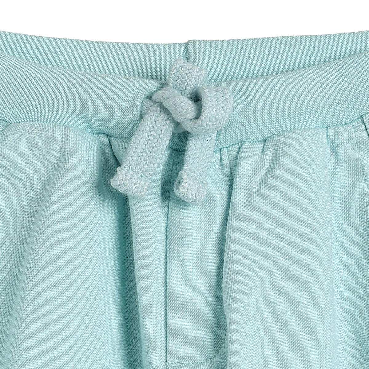 Baby Boy Aqua Blue Cotton Joggers Regular Fit Casual Bottomwear