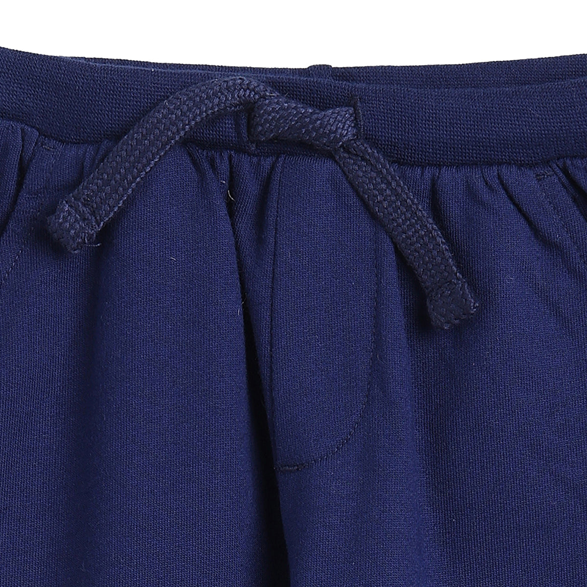 Baby Boy Navy Blue Cotton Joggers Regular Fit Casual Bottomwear
