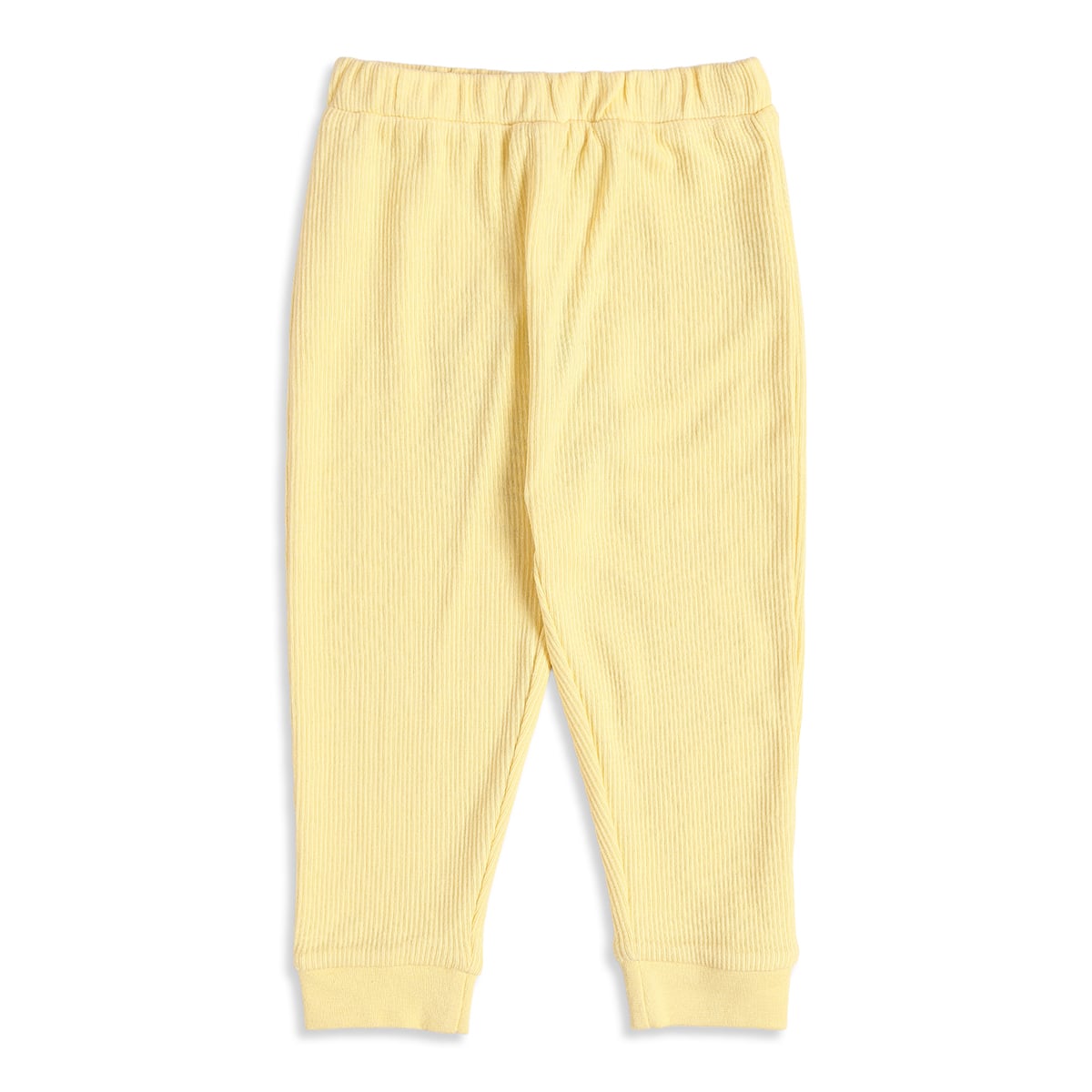 Baby Unisex Yellow and Grey Cotton Blend Ribbed Jogger Pants Pack of 2 Regular Fit Casual Wear