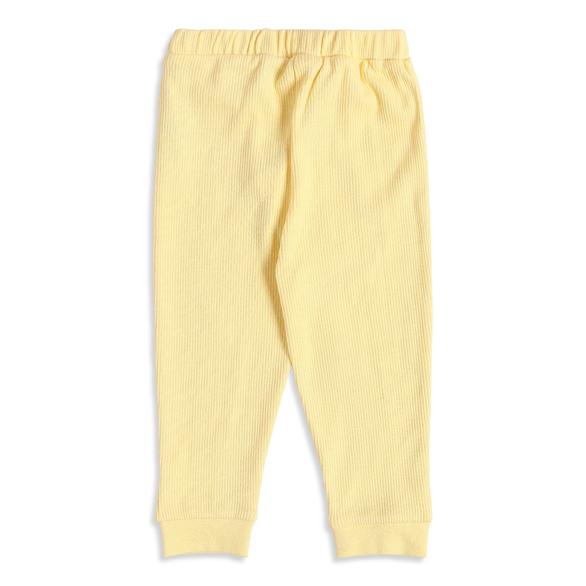Baby Unisex Yellow and Grey Cotton Blend Ribbed Jogger Pants Pack of 2 Regular Fit Casual Wear