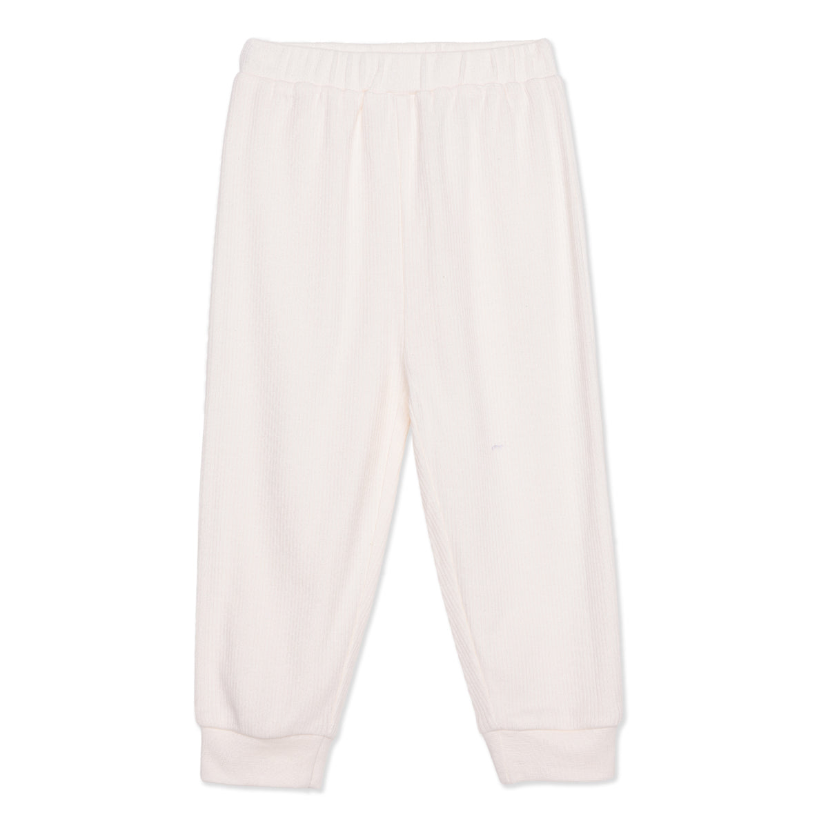 Baby Unisex Peach and Off-White Cotton Jogger Pants Pack of 2 Regular Fit Casual Kids Pants