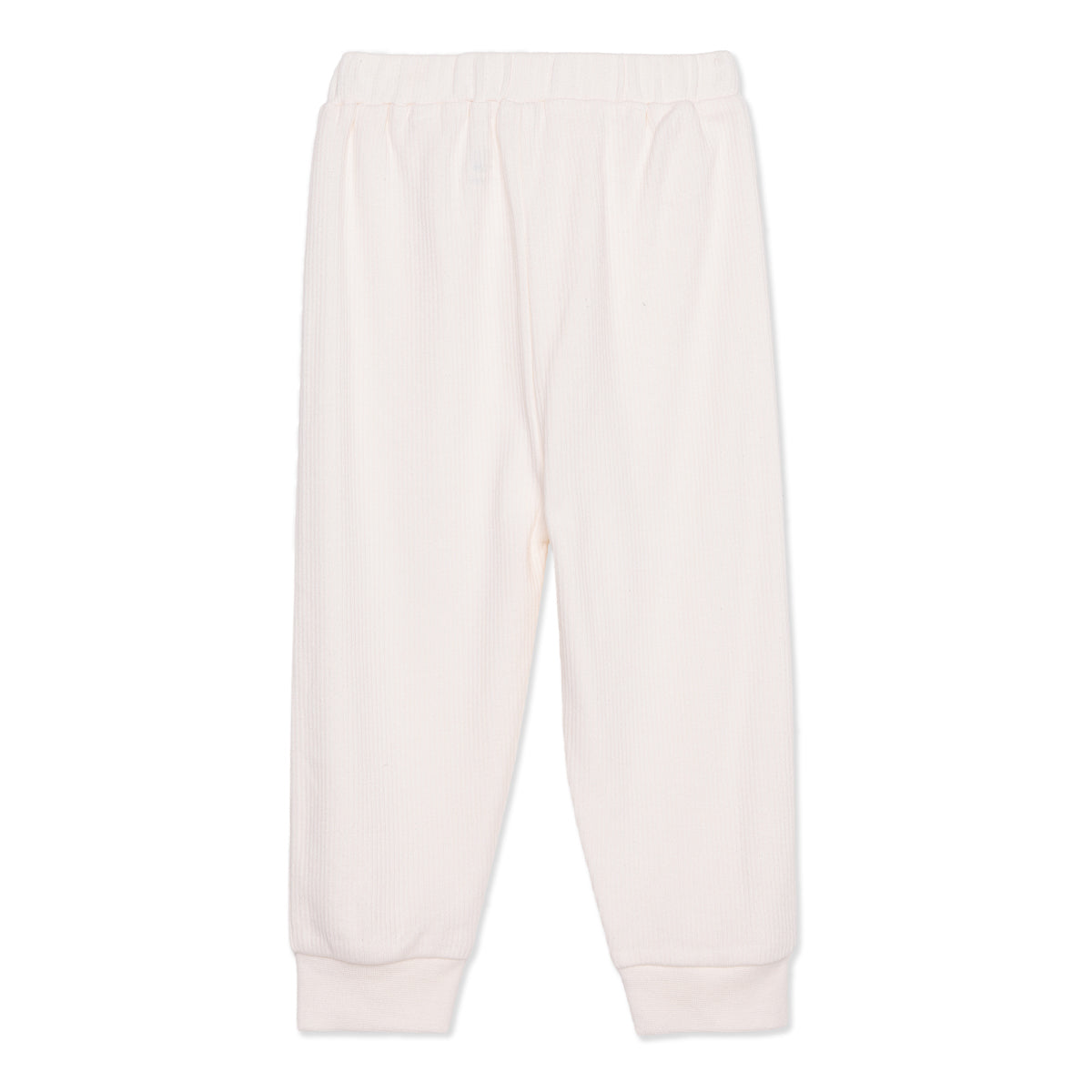 Baby Unisex Peach and Off-White Cotton Jogger Pants Pack of 2 Regular Fit Casual Kids Pants