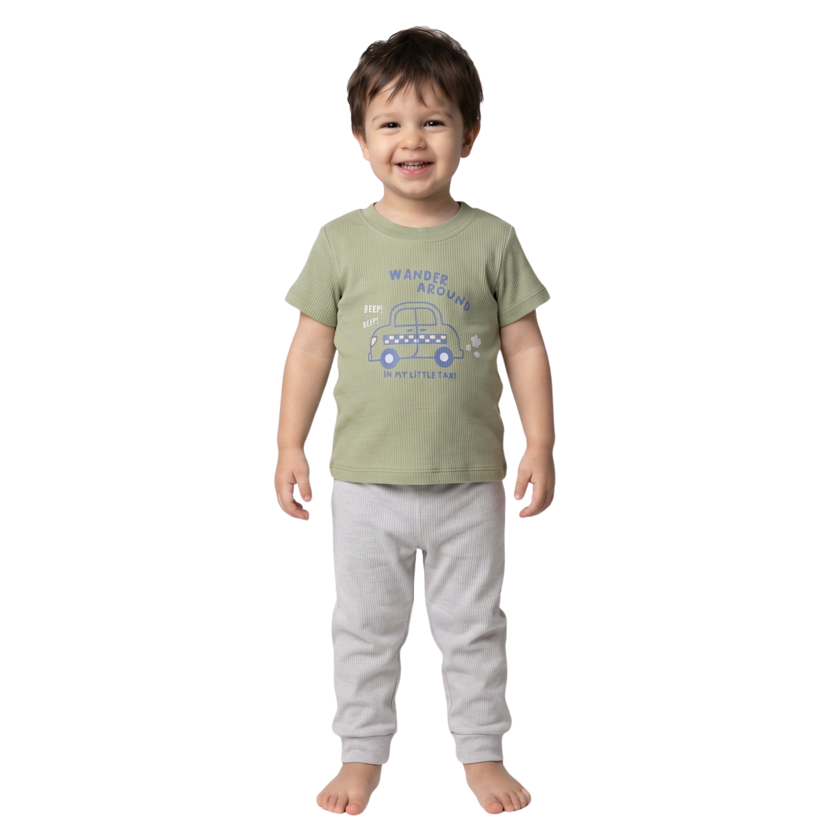 Baby Unisex Grey and Mint Green Jogger Pants Pack of 2 Kids Bottoms