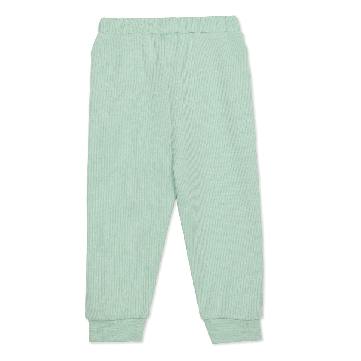 Baby Unisex Grey and Mint Green Cotton Jogger Pants Pack of 2 Regular Fit Casual Kids Bottoms