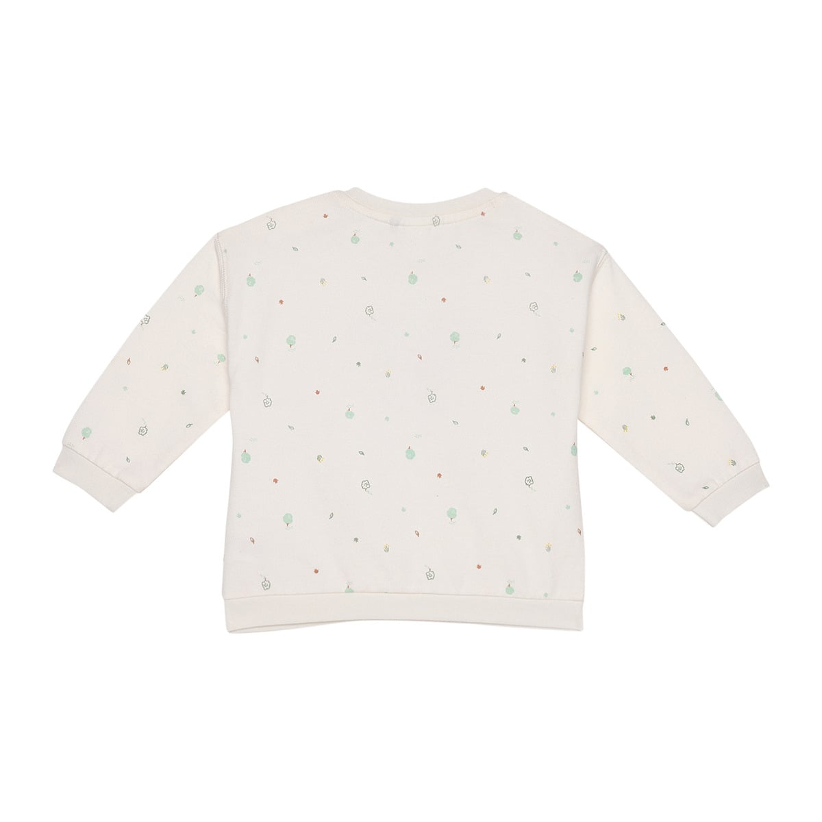 Baby Unisex Cream Cotton Nature Printed Sheep Applique Sweater Regular Fit Casual Wear
