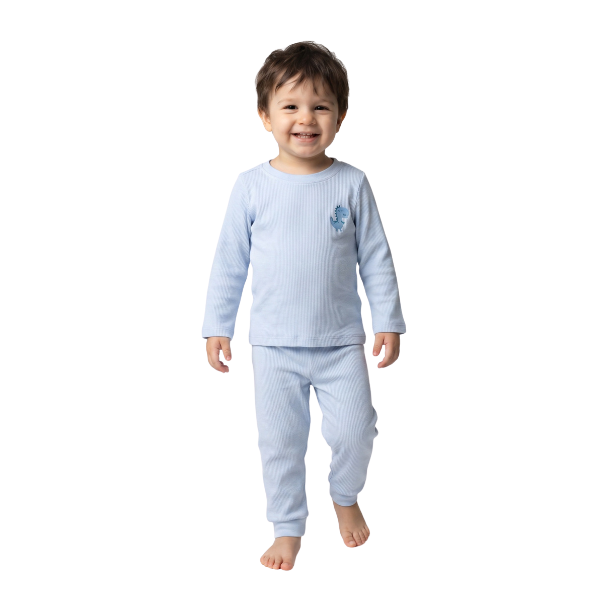 Baby Boys Light Blue Dinosaur Print Top and Bottom Set Casual Kidswear