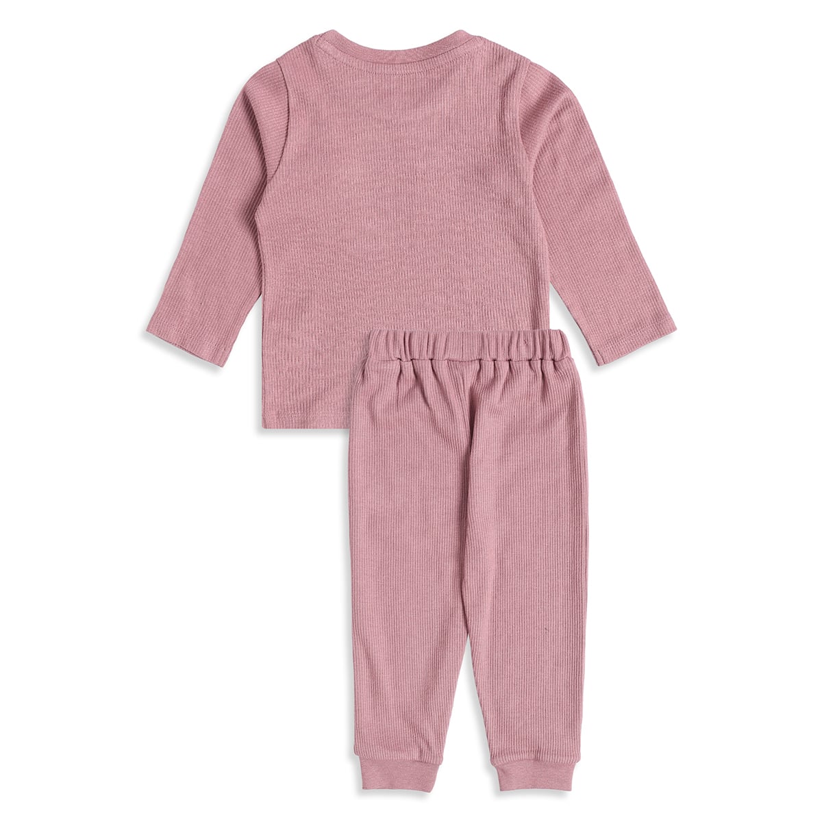 Baby Unisex Dusty Pink Cotton Blend Star Printed Top and Jogger Pants Set Pack of 2 Regular Fit Casual Wear