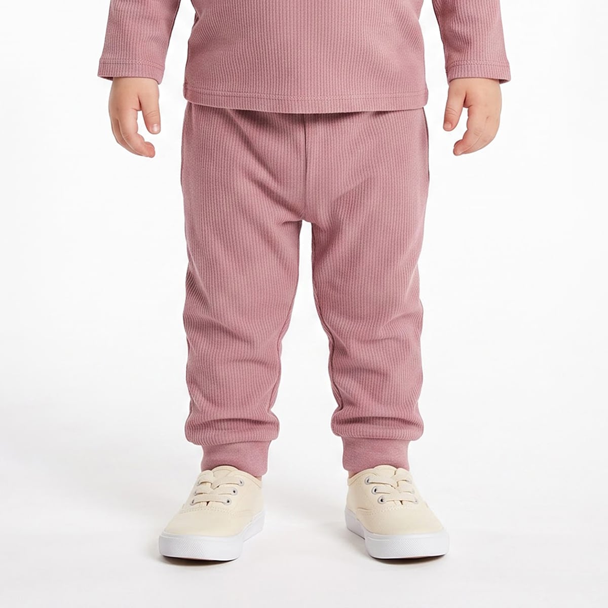 Baby Unisex Dusty Pink Cotton Blend Star Printed Top and Jogger Pants Set Pack of 2 Regular Fit Casual Wear