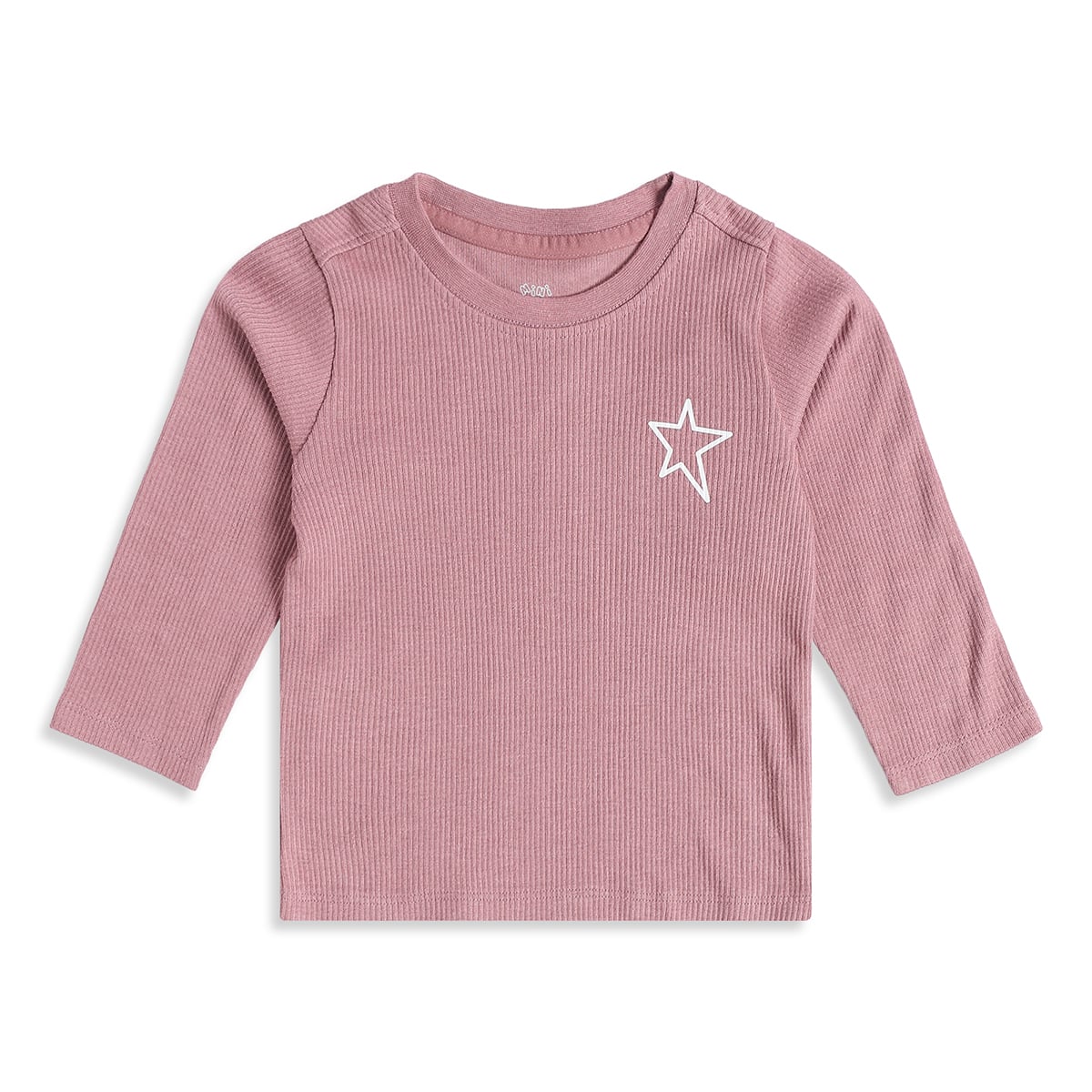 Baby Unisex Dusty Pink Cotton Blend Star Printed Top and Jogger Pants Set Pack of 2 Regular Fit Casual Wear