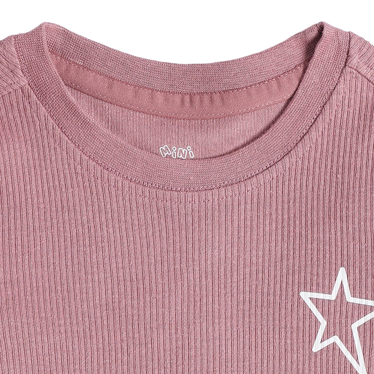 Baby Unisex Dusty Pink Cotton Blend Star Printed Top and Jogger Pants Set Pack of 2 Regular Fit Casual Wear