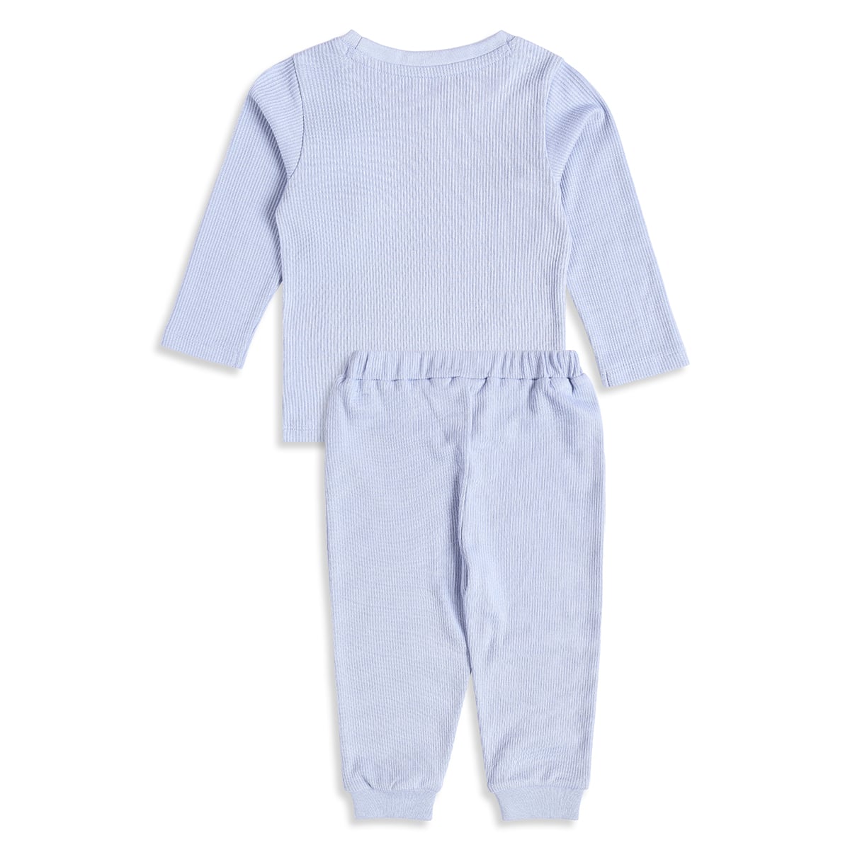 Baby Unisex Light Blue Cotton Blend Penguin Printed Top and Jogger Pants Set Pack of 2 Regular Fit Casual Wear