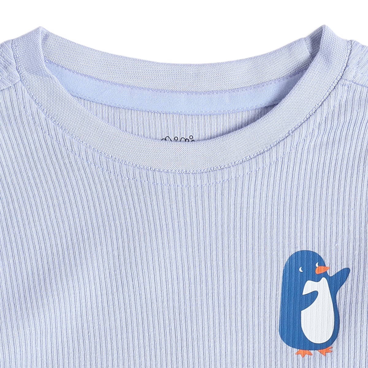 Baby Unisex Light Blue Cotton Blend Penguin Printed Top and Jogger Pants Set Pack of 2 Regular Fit Casual Wear