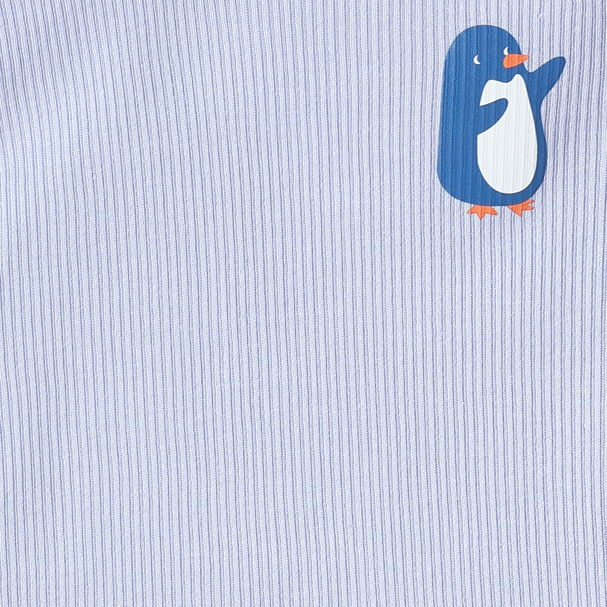 Baby Unisex Light Blue Cotton Blend Penguin Printed Top and Jogger Pants Set Pack of 2 Regular Fit Casual Wear