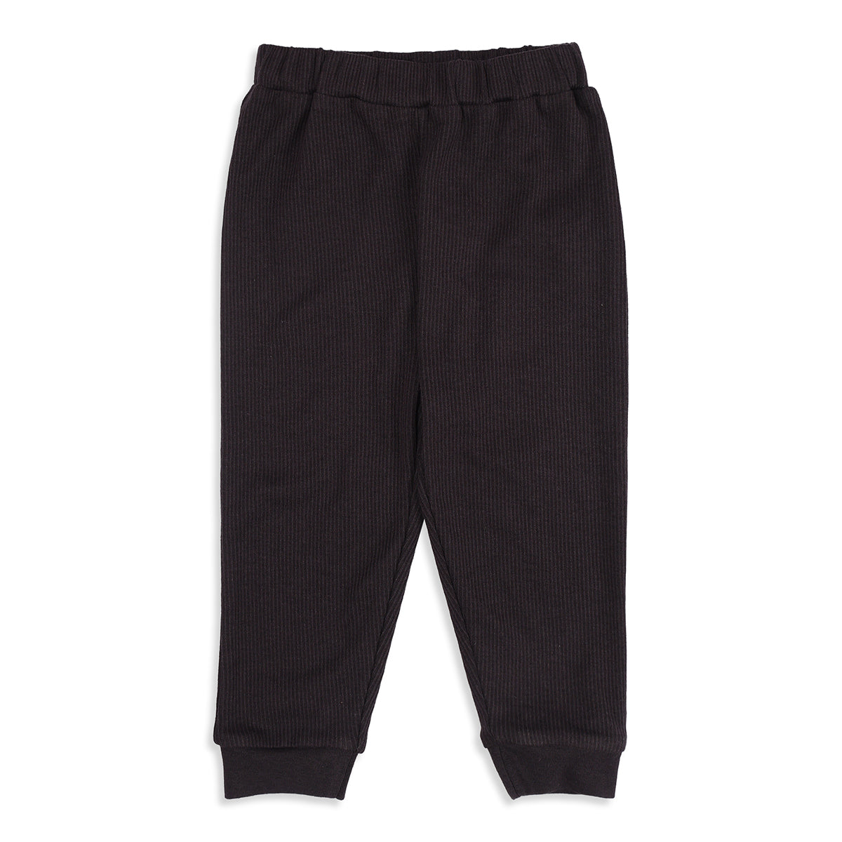 Unisex Baby and Girls Black Cotton Blend Ribbed T Shirt and Joggers