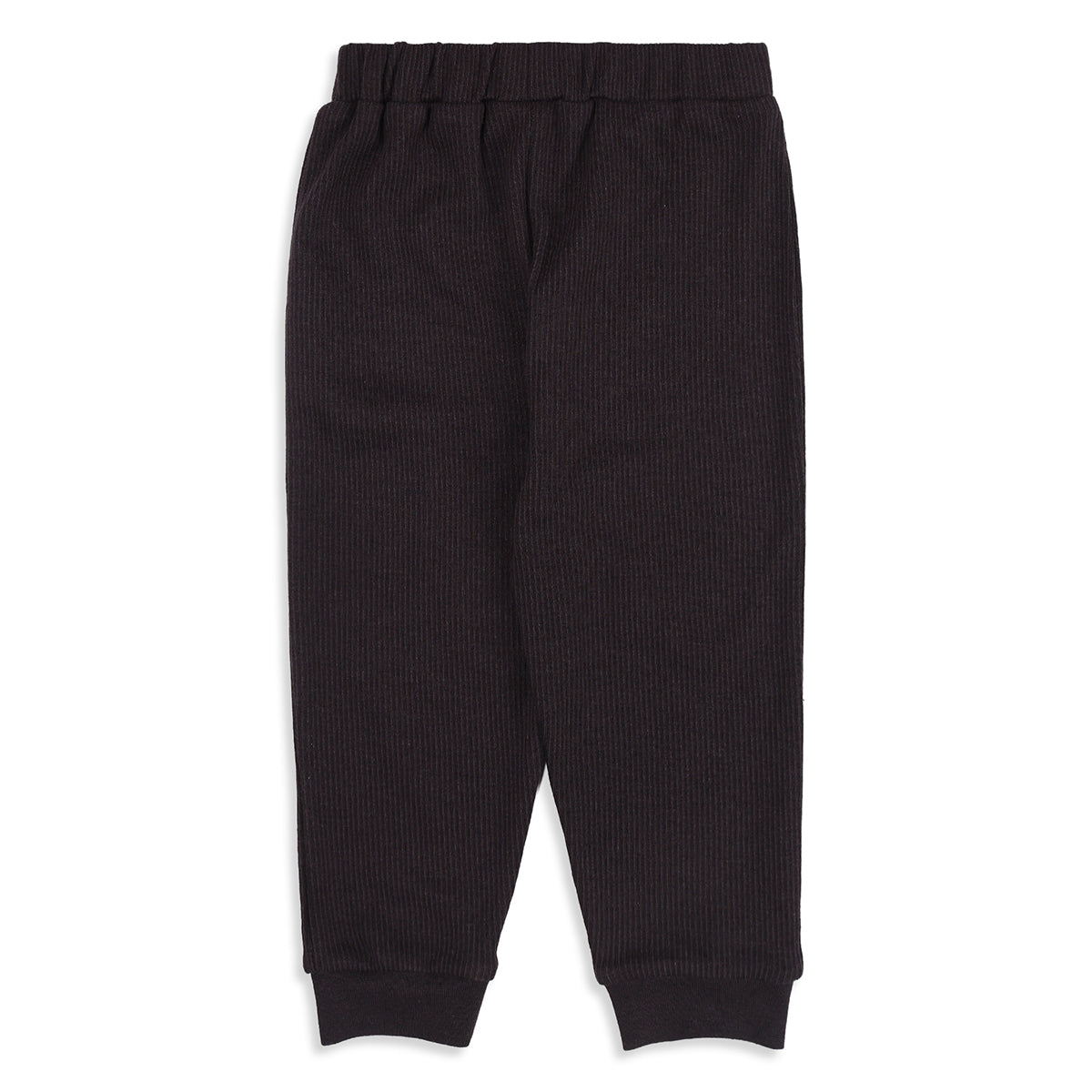 Unisex Baby and Girls Black Cotton Blend Ribbed T Shirt and Joggers