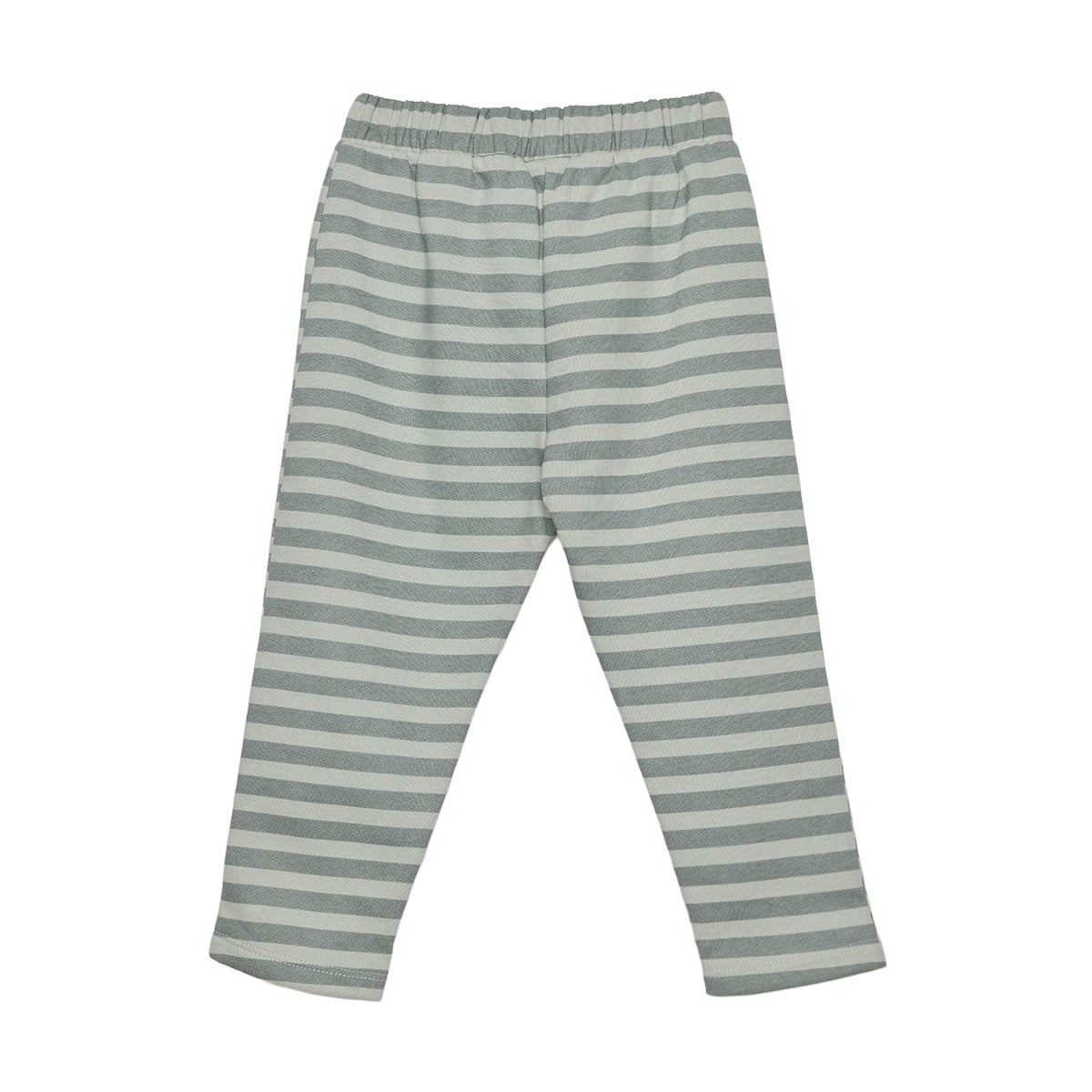 Baby Unisex Sage Green And Cream Cotton Blend Farm Friends Embroidered Top And Bottom Set Regular Fit Casual Wear