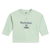 Baby Boy Mint Green Cotton Graphic Print T-Shirt Regular Fit Casual Wear