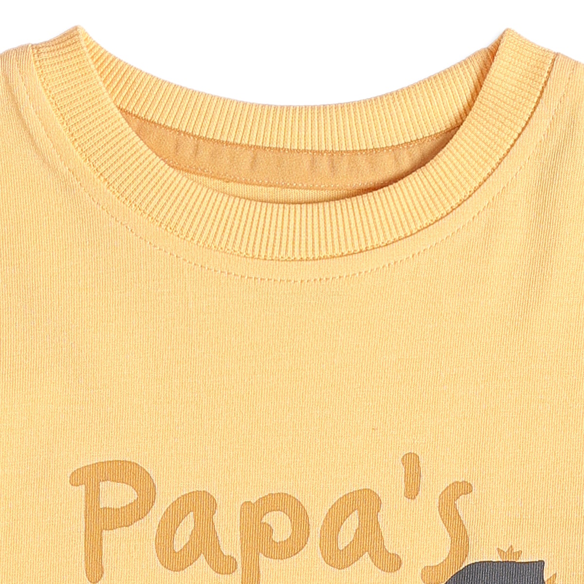 Baby Boys Yellow Cotton Penguin Graphic Printed T-Shirt Regular Fit Casual Wear