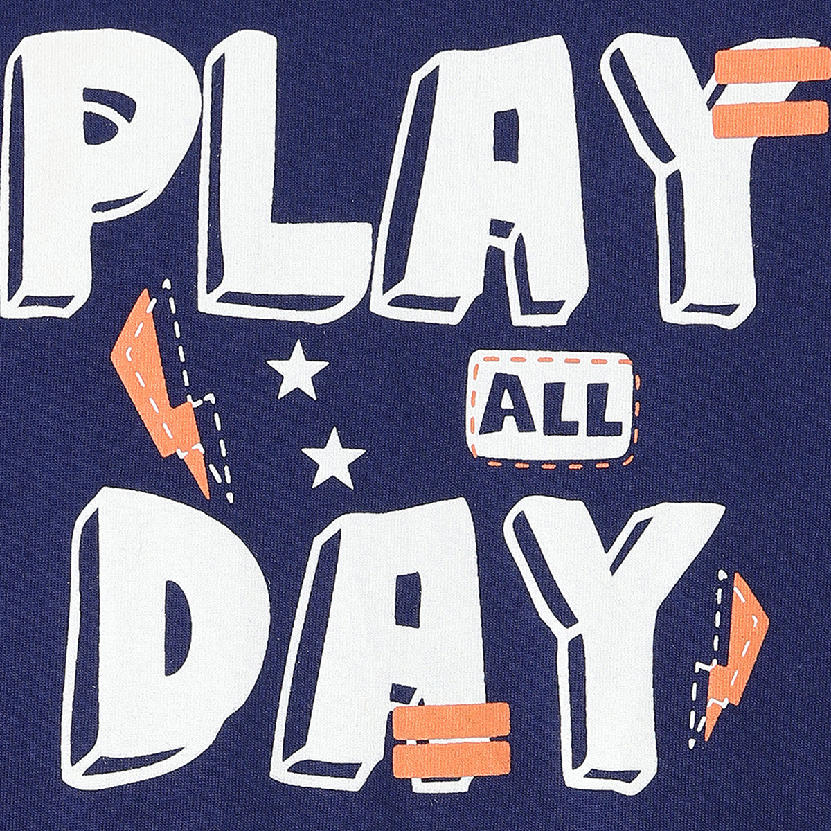 Baby Boys Navy Blue Cotton Printed Full Sleeve T-Shirt Casual Everyday Wear