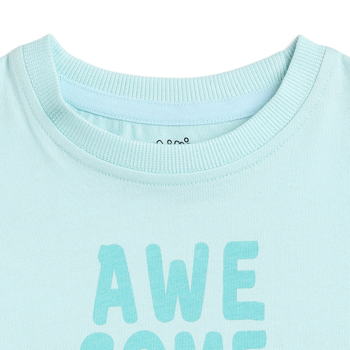 Baby Boys Sky Blue Cotton Printed Full Sleeve T-Shirt Casual Everyday Wear