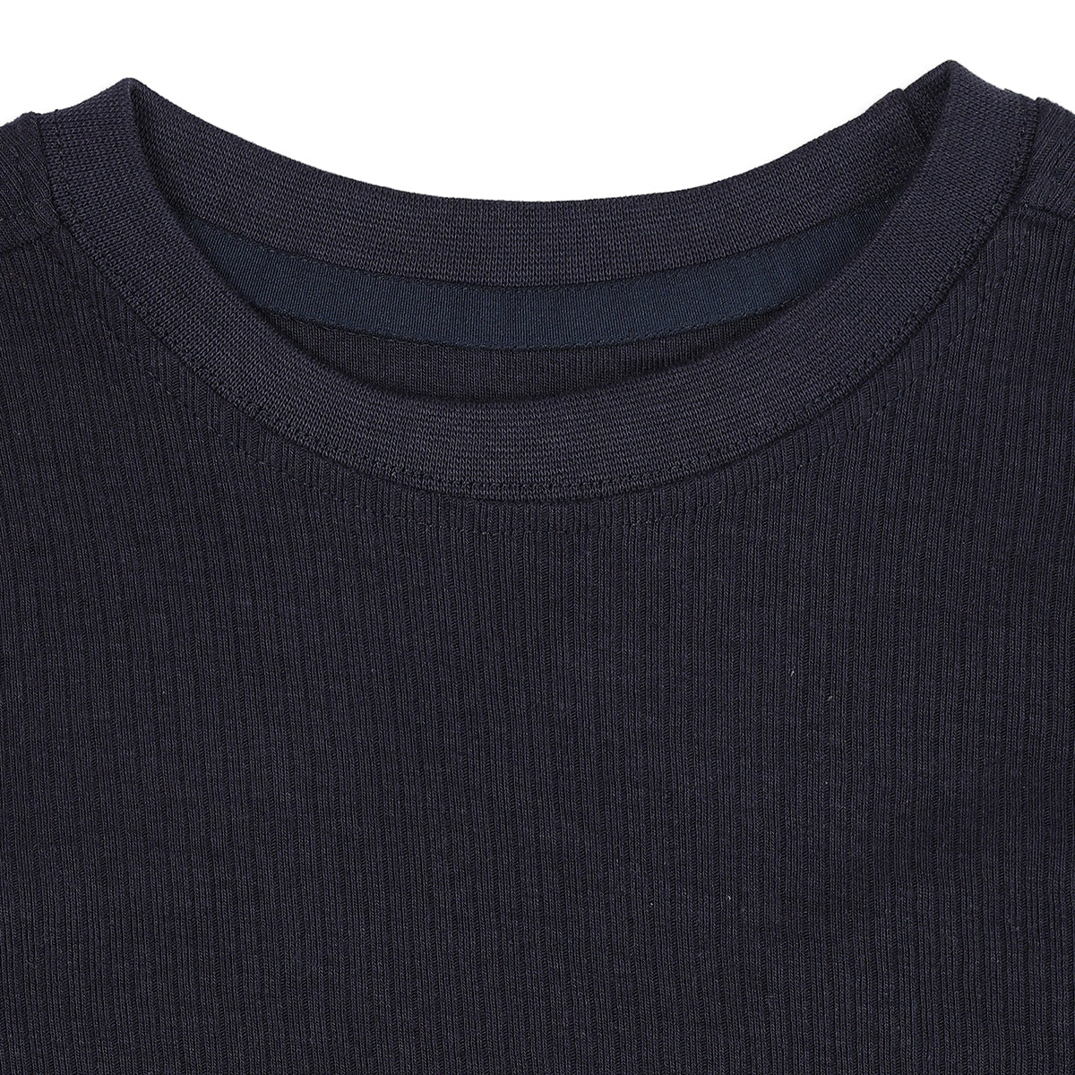 Unisex Baby and Girls Red and Navy Cotton Blend Ribbed T Shirts Pack