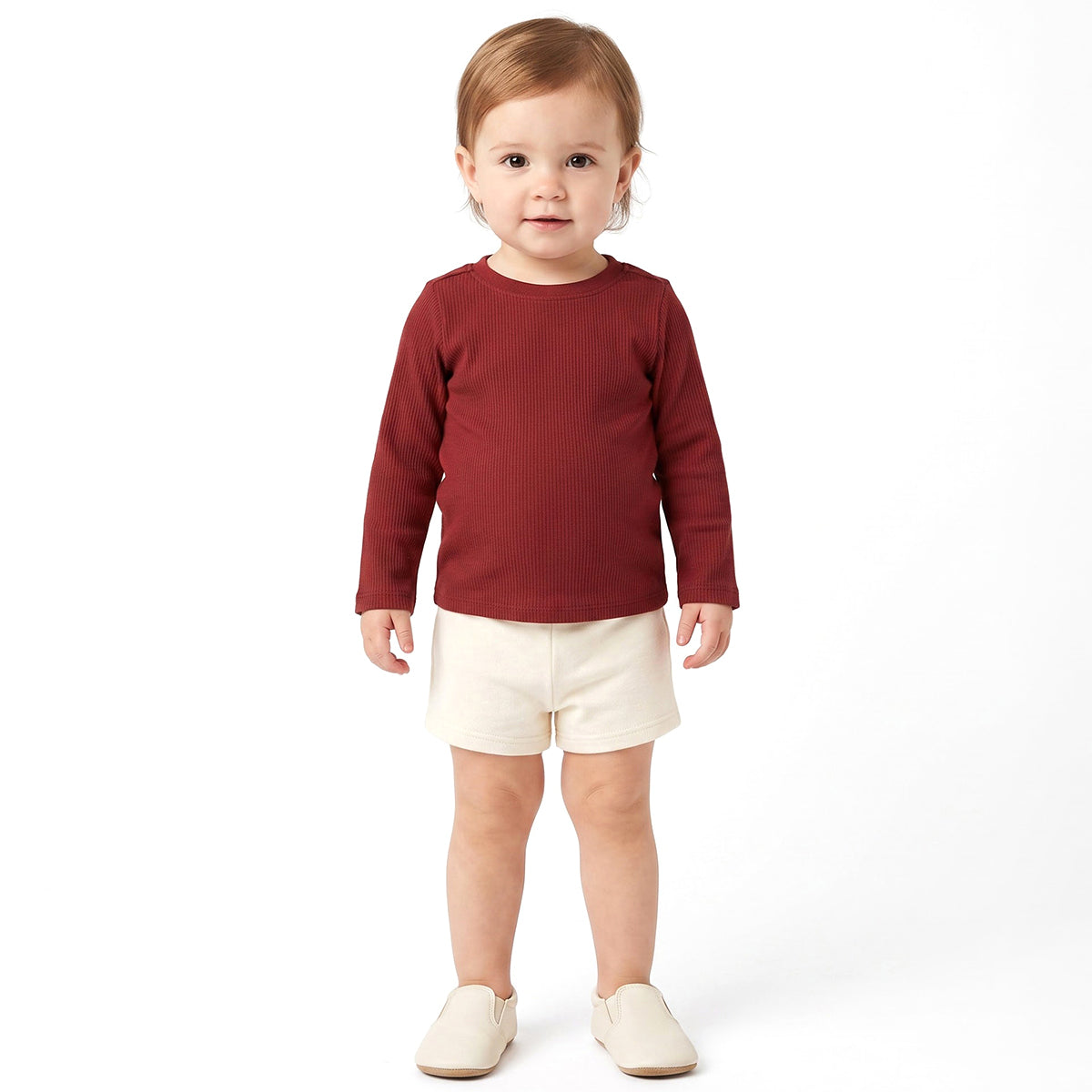 Unisex Baby and Girls Red and Navy Cotton Blend Ribbed T Shirts Pack