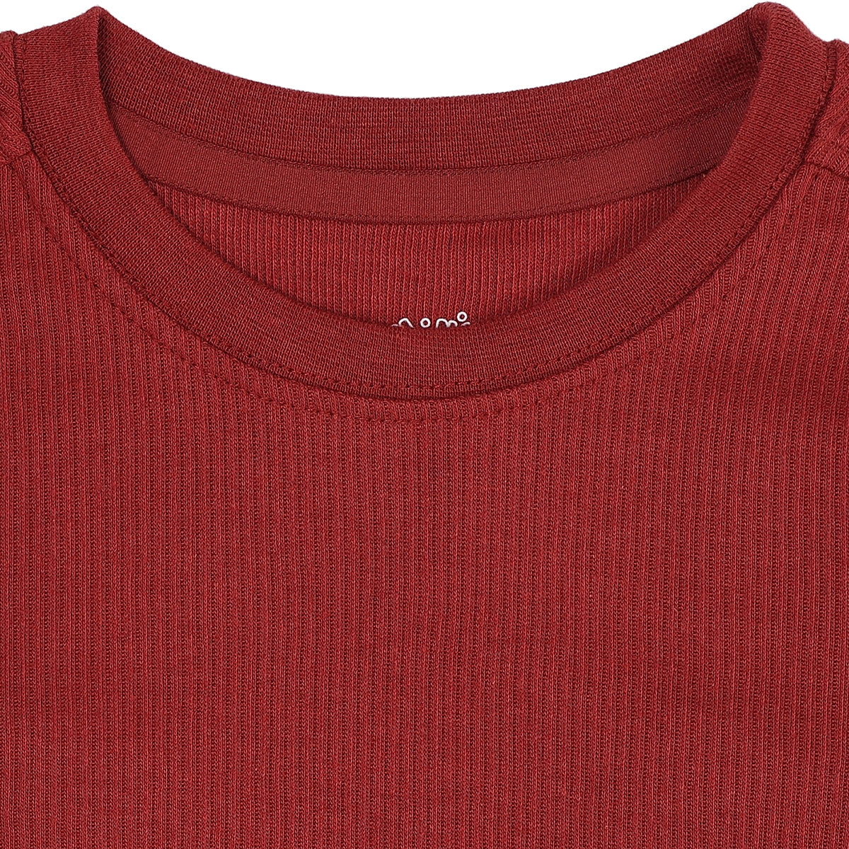 Unisex Baby and Girls Red and Navy Cotton Blend Ribbed T Shirts Pack