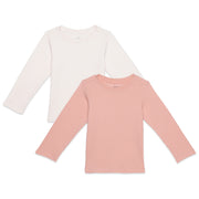 Baby Unisex Off White and Peach Cotton T-Shirts Pack of 2 Regular Fit Casual Kids T-Shirts